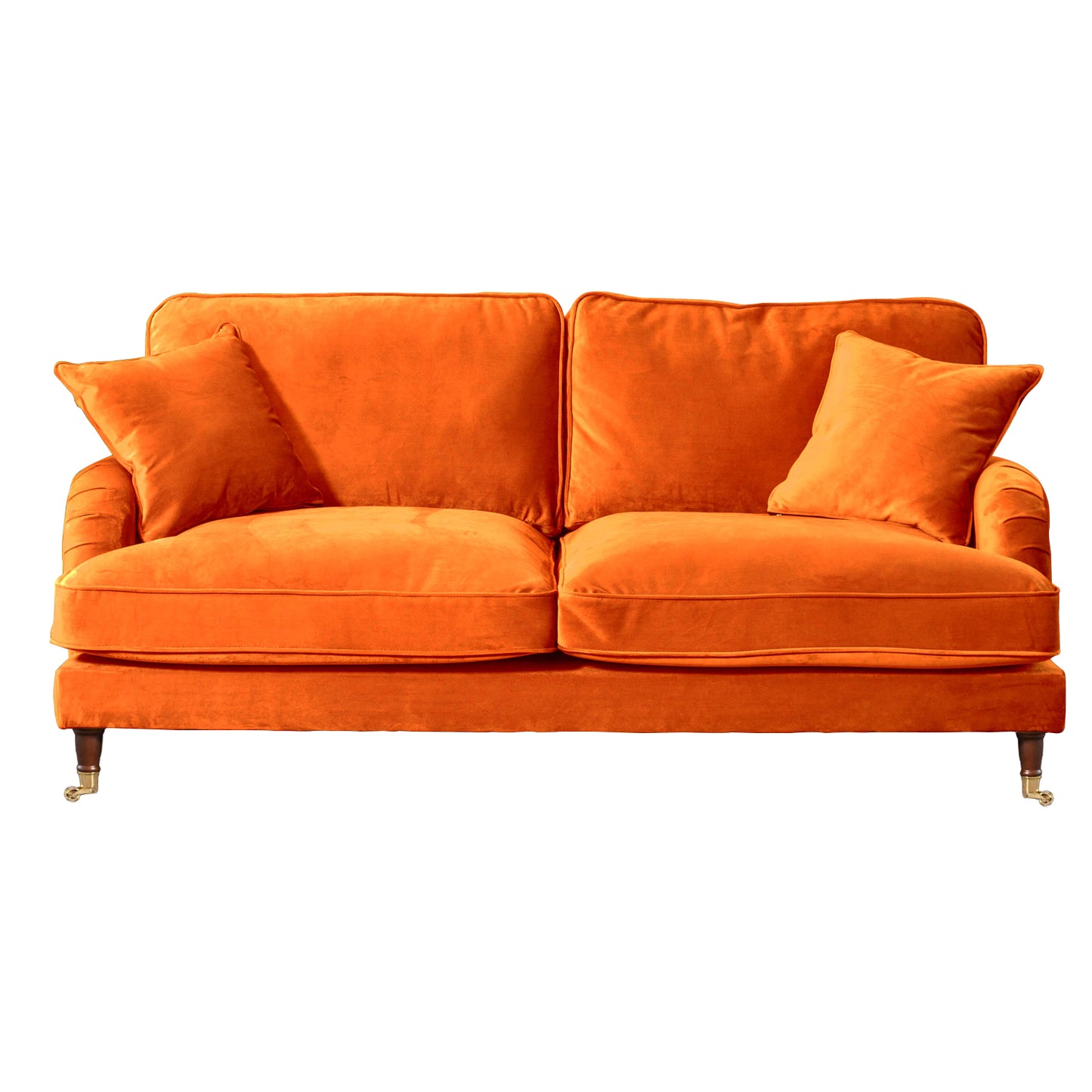 Commercial Grade Velvet Suite. 2,3,4 Seat Sofa Available in burnt orange, ebony, grey, marine, mole, mustard, silver. - CasaFenix