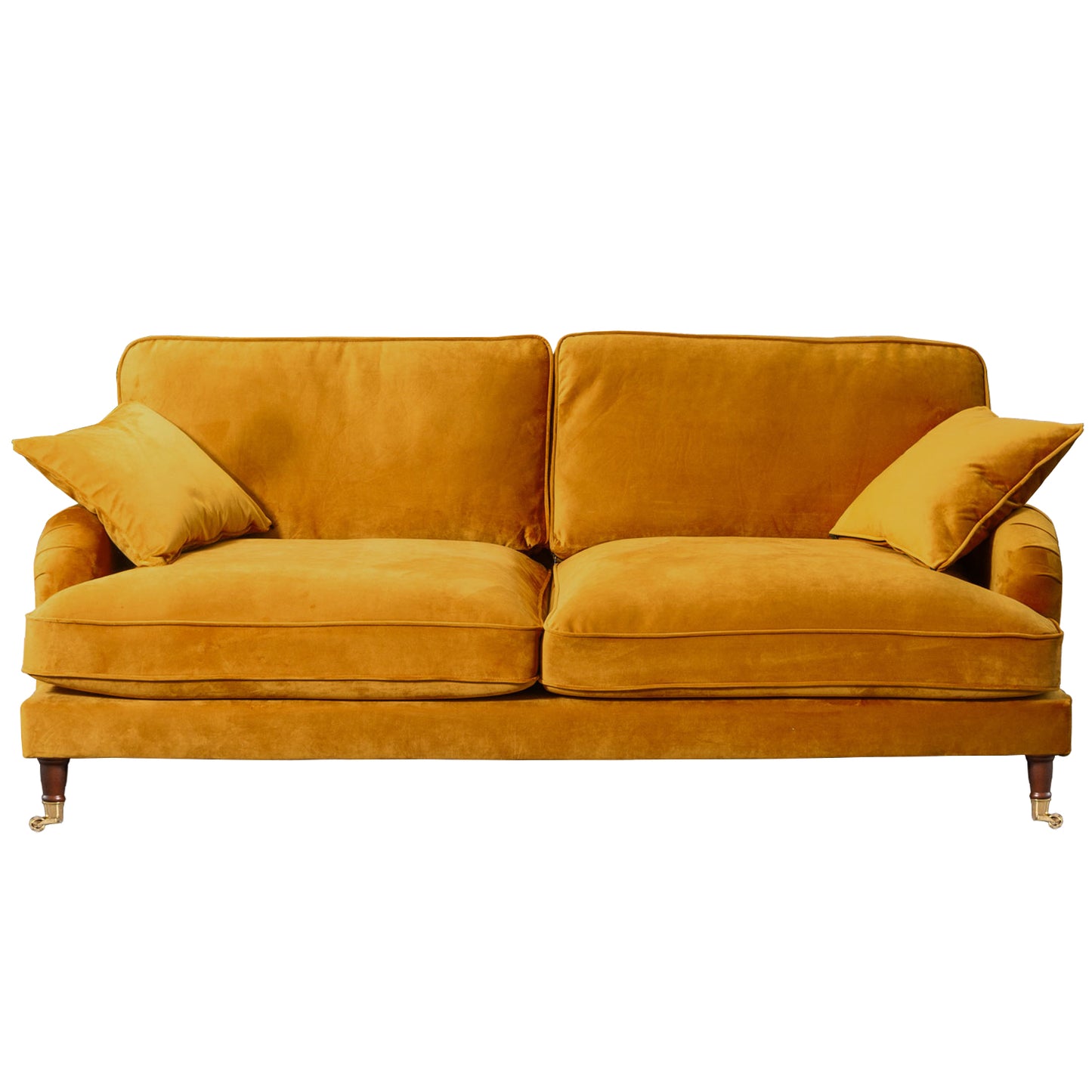 Commercial Grade Velvet Suite. 2,3,4 Seat Sofa Available in burnt orange, ebony, grey, marine, mole, mustard, silver. - CasaFenix