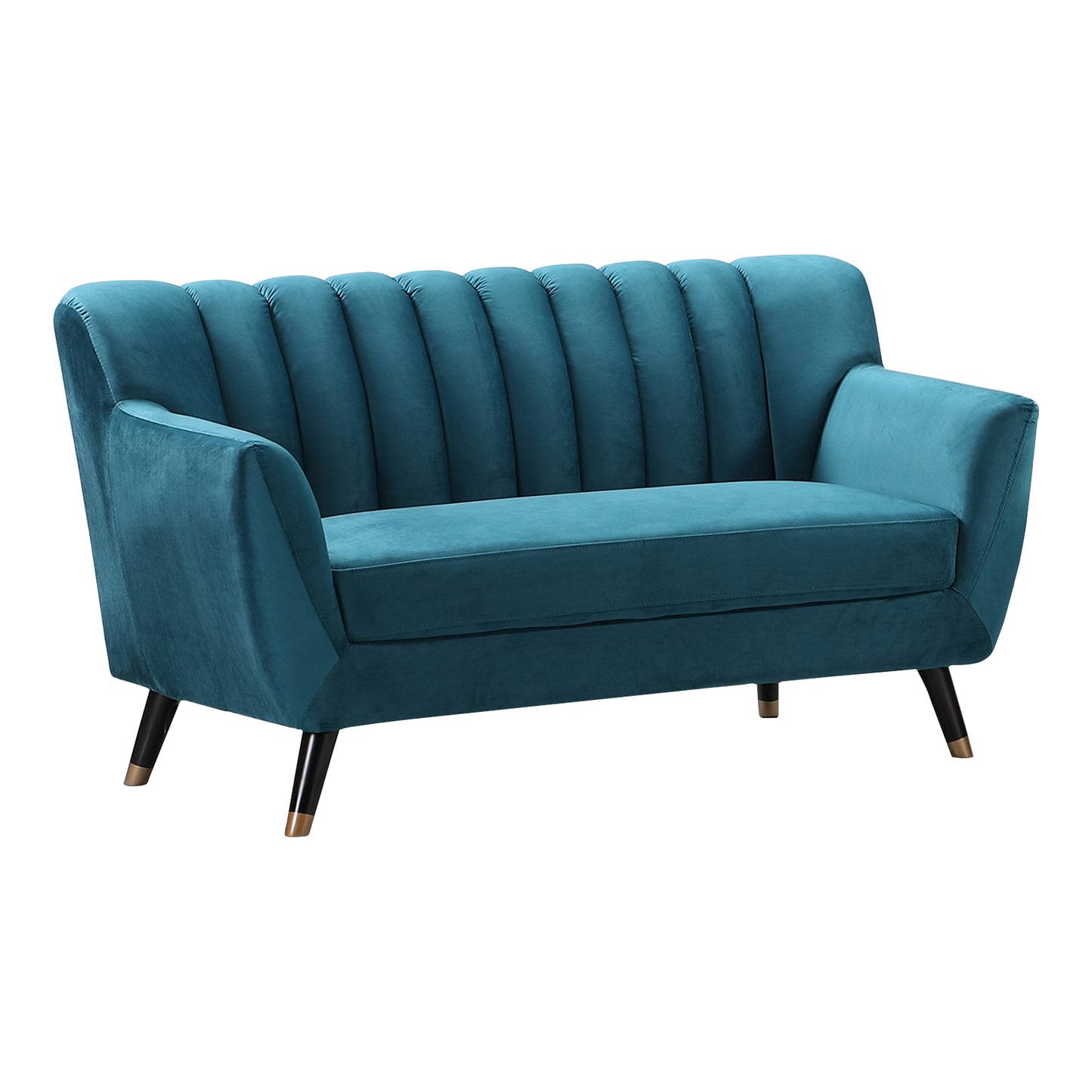 Velvet Fabric Sofa Available in Blue, Green, Grey, Teal, or Orange - CasaFenix