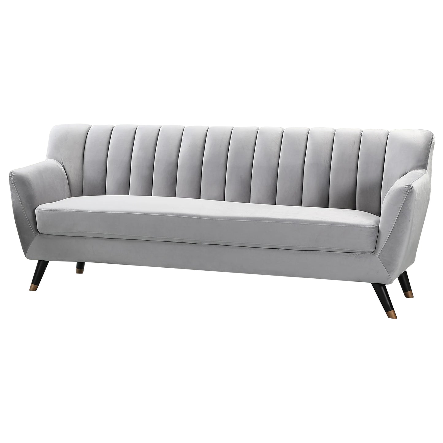 Velvet Fabric Sofa Available in Blue, Green, Grey, Teal, or Orange - CasaFenix
