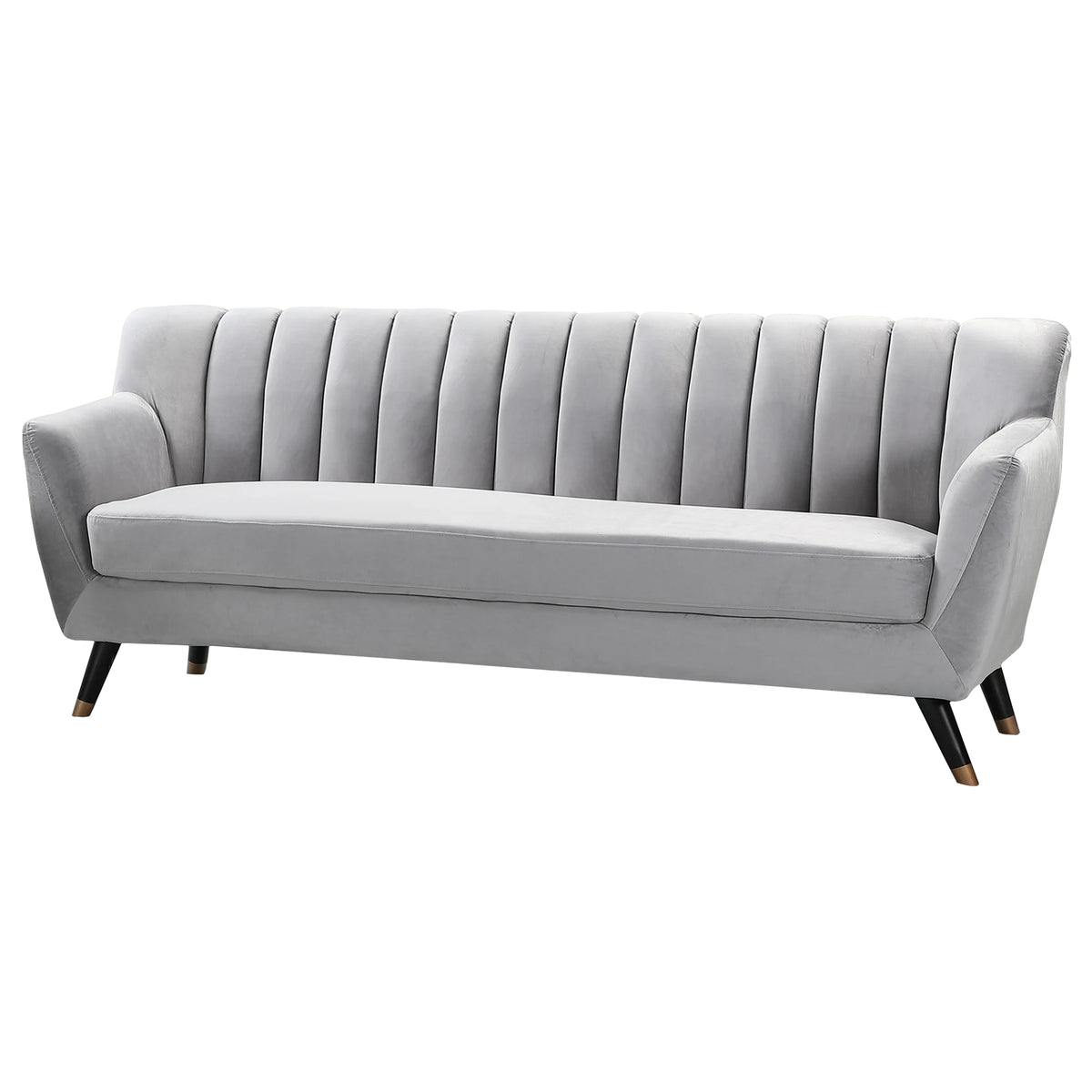 Velvet Fabric Sofa Available in Blue, Green, Grey, Teal, or Orange - CasaFenix