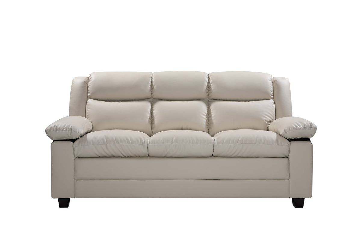 Leather Sofa Available in black, brown, cream or grey - CasaFenix
