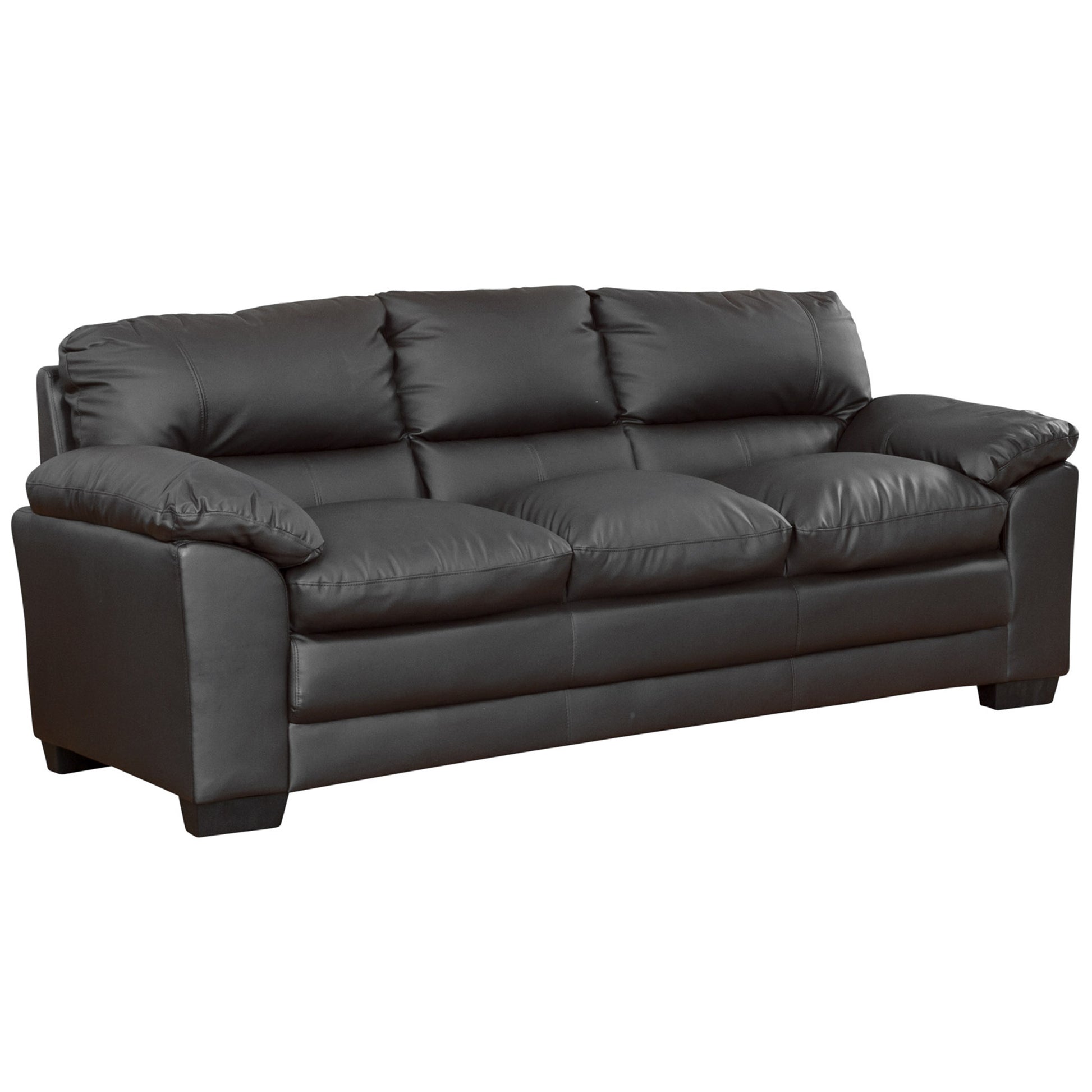 Large Commercial Grade Leather Sofa Available in black, brown, cream, grey - CasaFenix