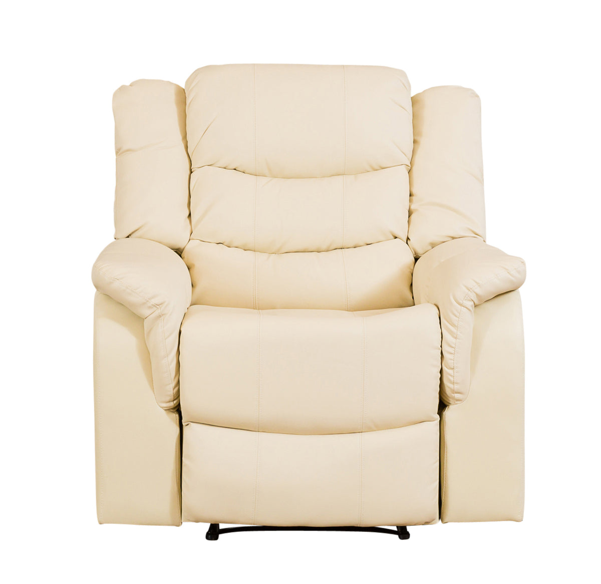 Mid Size Commercial Grade Leather Recliner Sofa Available in Black, Brown, Burgundy, Cream, Grey * - CasaFenix