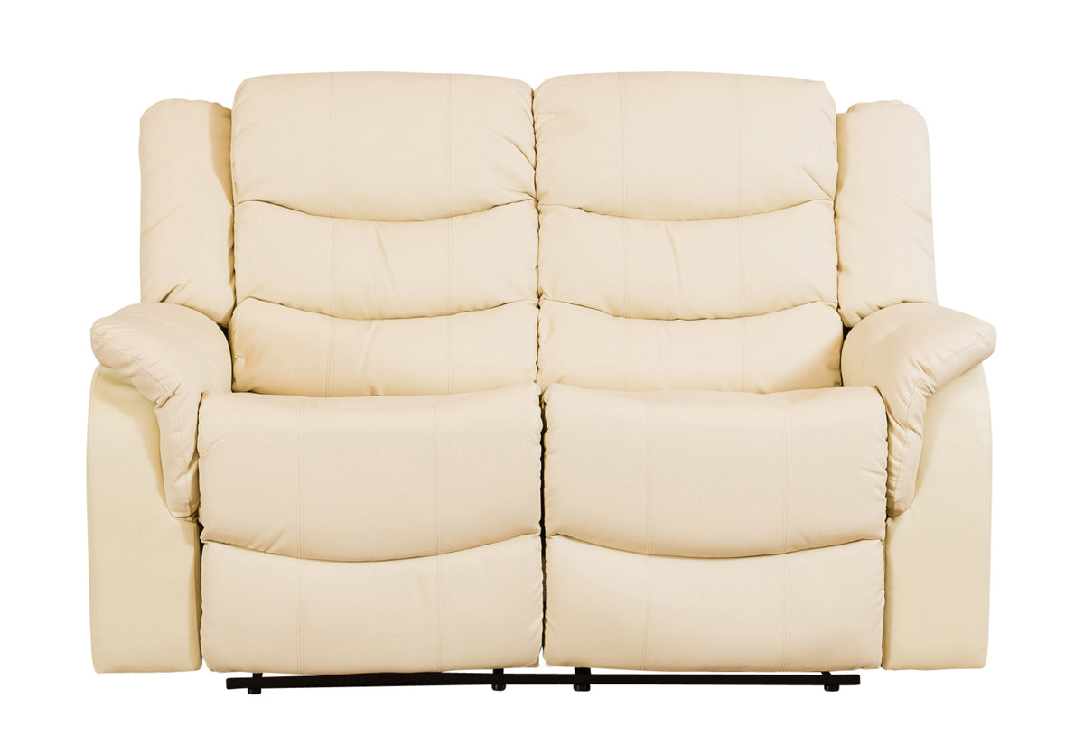 Mid Size Commercial Grade Leather Recliner Sofa Available in Black, Brown, Burgundy, Cream, Grey * - CasaFenix