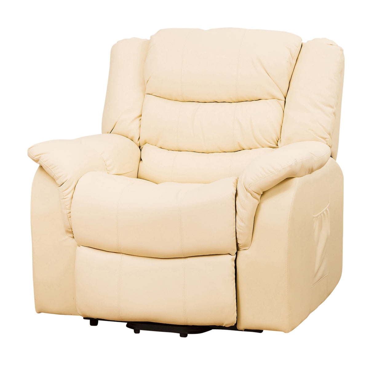 Recliner Leather Armchair Riser Recliner Function to aid Mobility in Black, Brown, Burgundy, Cream, Grey - CasaFenix