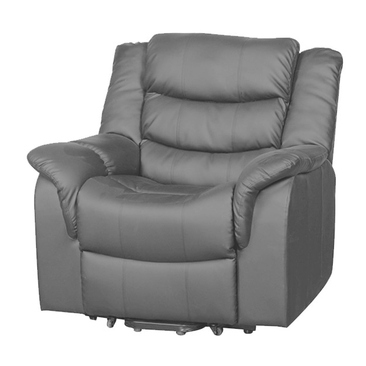 Recliner Leather Armchair Riser Recliner Function to aid Mobility in Black, Brown, Burgundy, Cream, Grey - CasaFenix