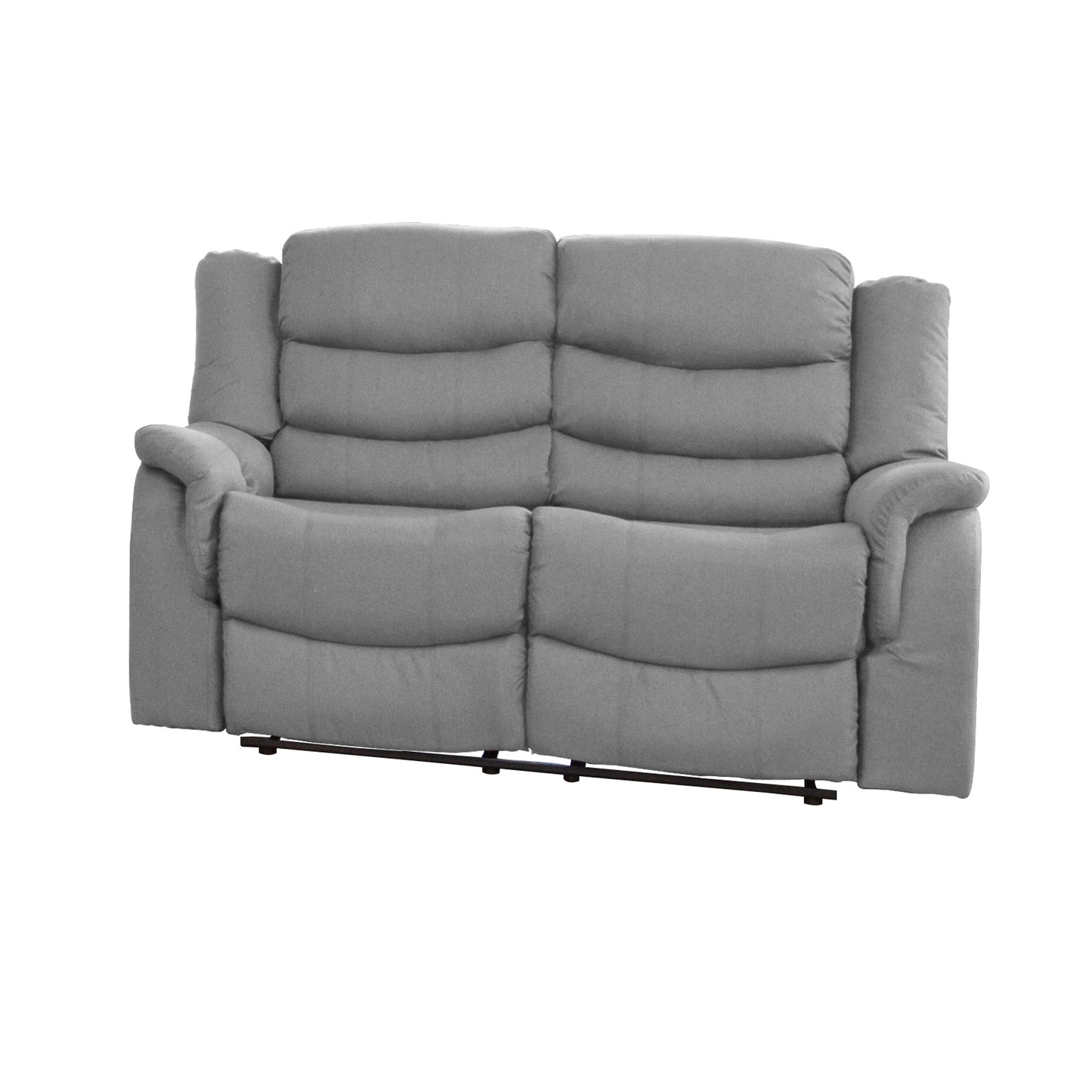 Large Commercial Grade Reclining Fabric Sofa Available in Dark Grey or Light Grey - CasaFenix