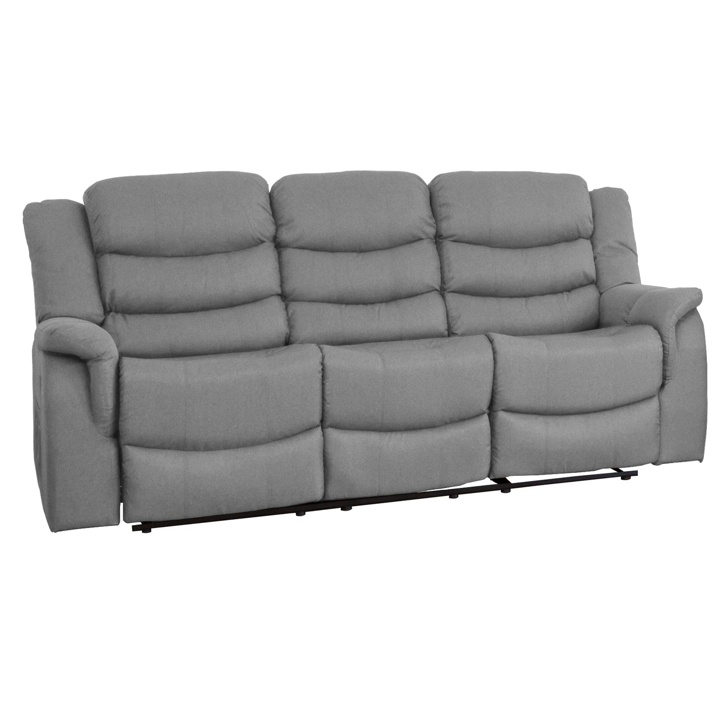 Large Commercial Grade Reclining Fabric Sofa Available in Dark Grey or Light Grey - CasaFenix
