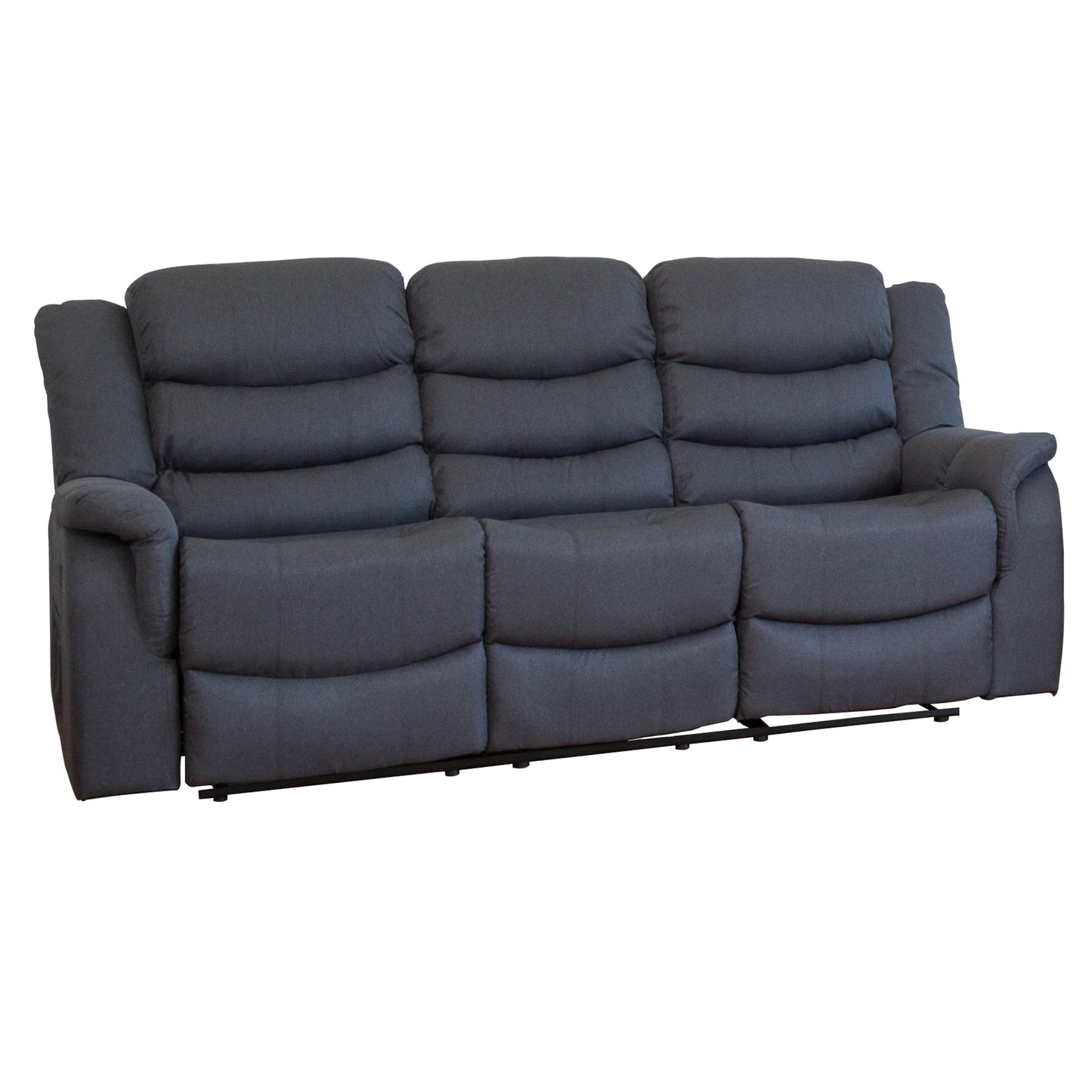Large Commercial Grade Reclining Fabric Sofa Available in Dark Grey or Light Grey - CasaFenix