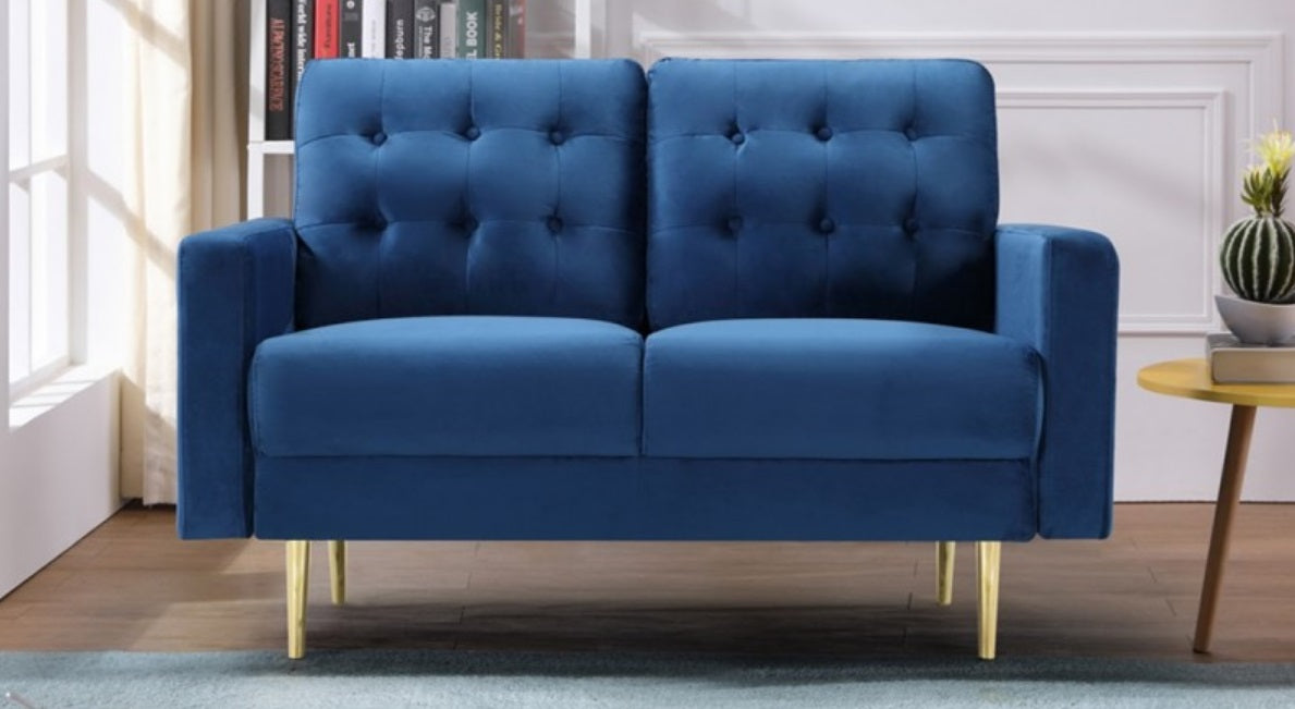Self Assembly Velvet Suite. Sofa Available in Blue, Green, or Grey. * - CasaFenix