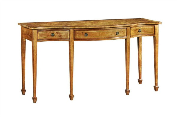 Cheshire Walnut Collection Serpentine Walnut Console Table - CasaFenix