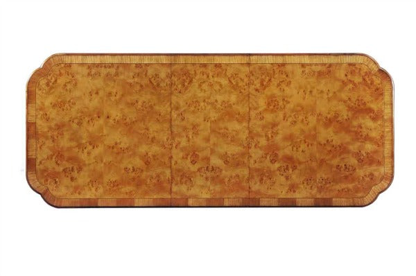 Cheshire Walnut Collection Extending Dining Table with 1 leaf (Chippendale style) - CasaFenix