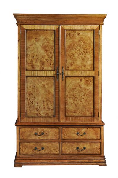 Cheshire Walnut Collection Small Double Wardrobe 2 Door 2 Drawer - CasaFenix