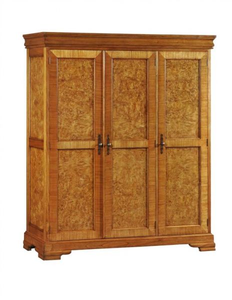 Cheshire Walnut Collection Triple 3 Door Wardrobe - CasaFenix