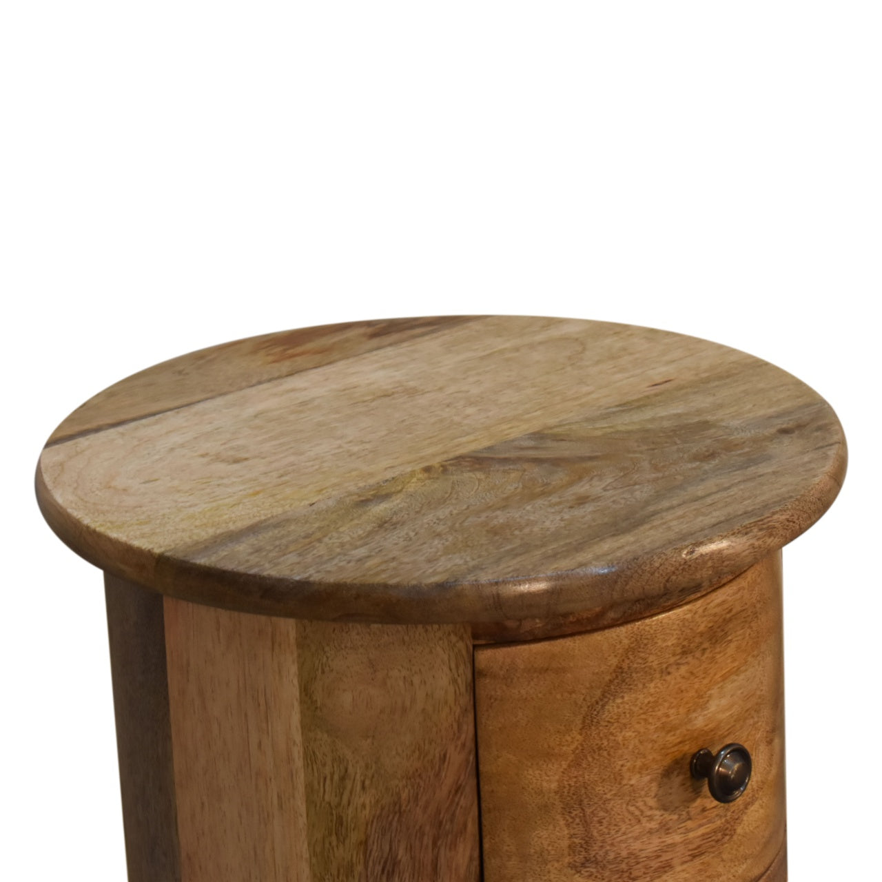 Mini 3 Drawer Drum 3 Drawer Chest Solid Mango Wood - CasaFenix