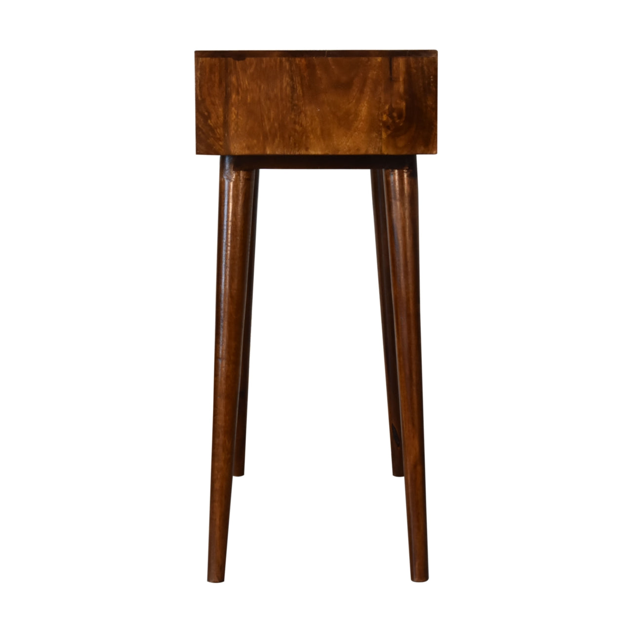 Torun Console Table 2 Drawer Small Writing Desk Solid Mango Wood - CasaFenix