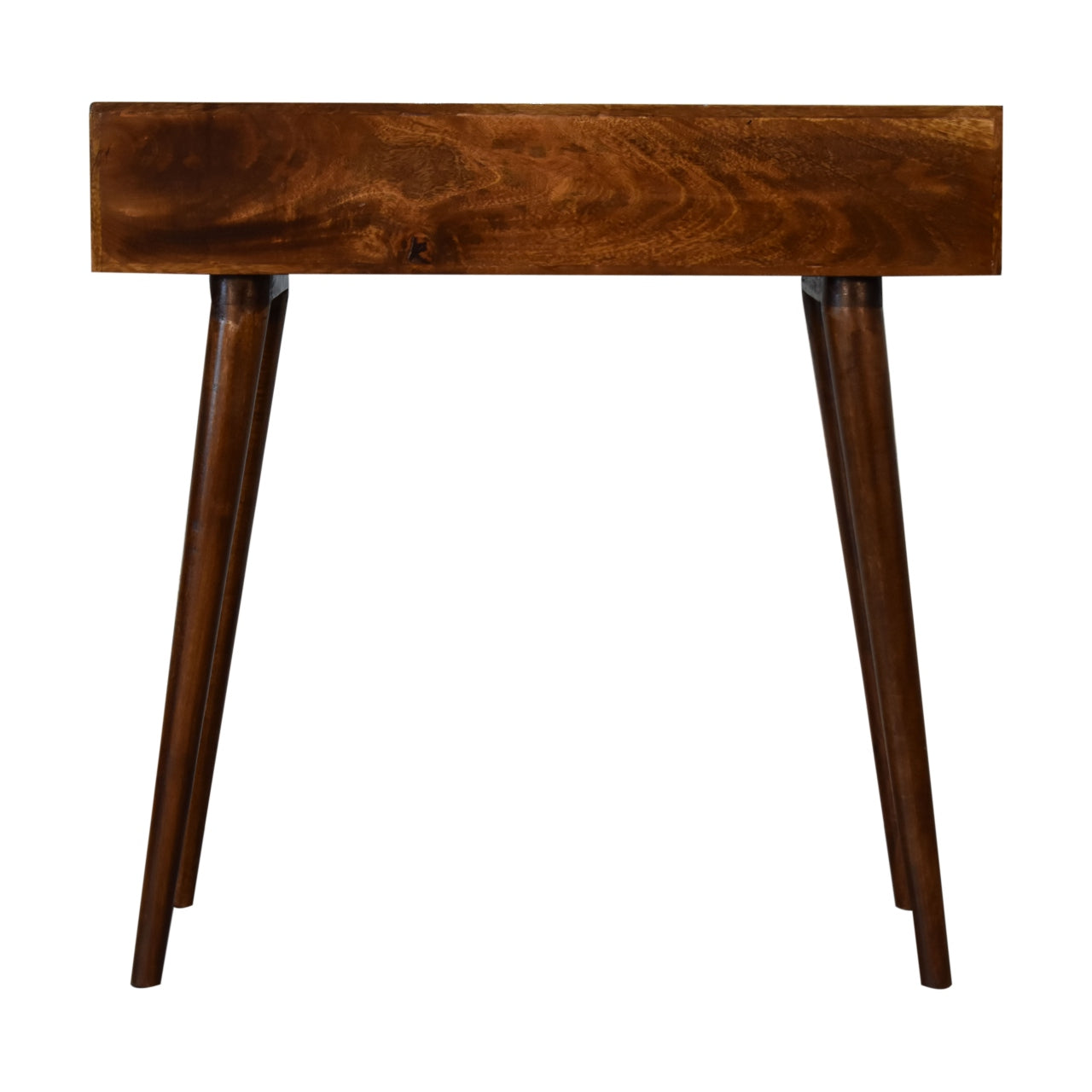 Torun Console Table 2 Drawer Small Writing Desk Solid Mango Wood - CasaFenix