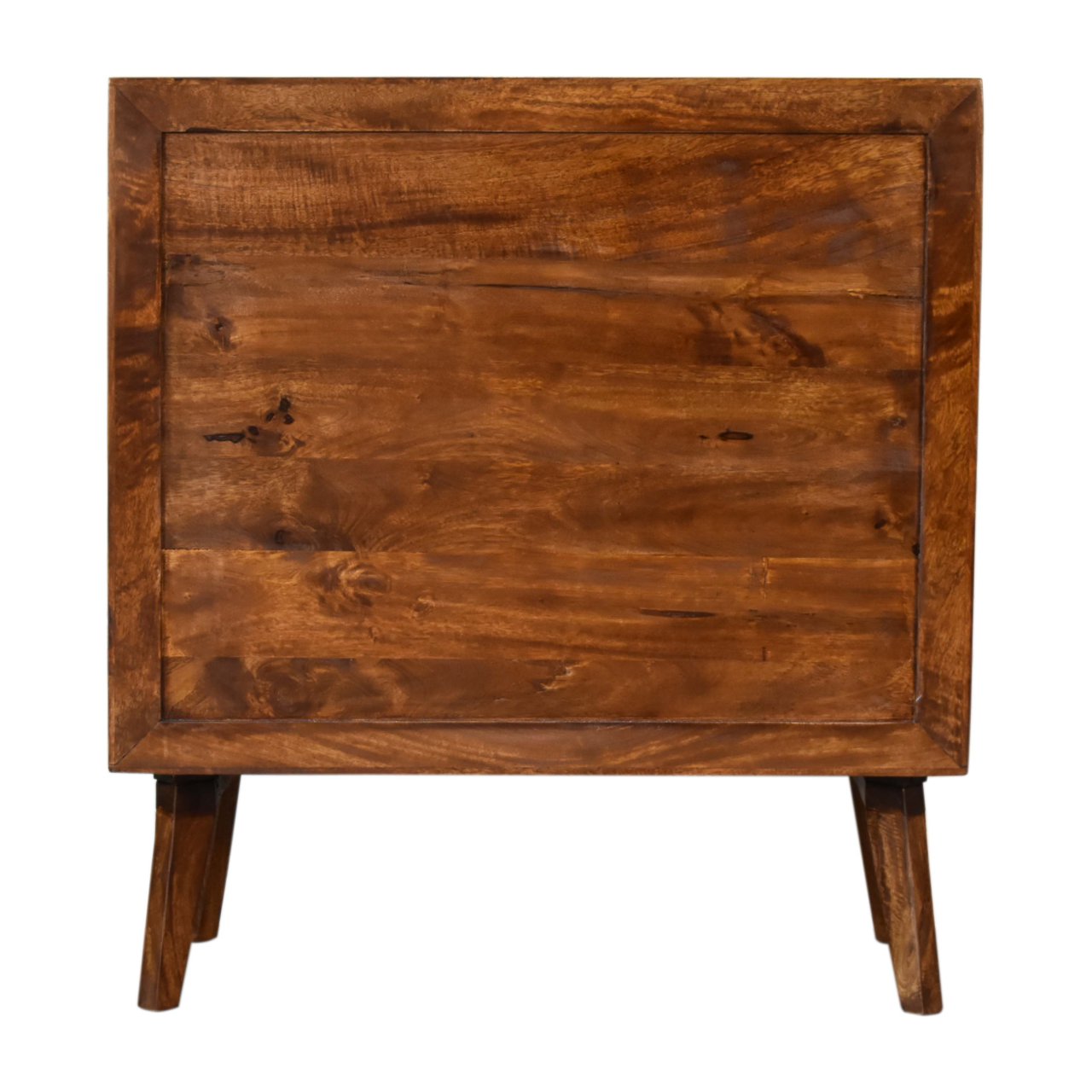 Arlo 2 Door Solid Mango Wood Cabinet with a Chestnut Finish Nordic Design - CasaFenix