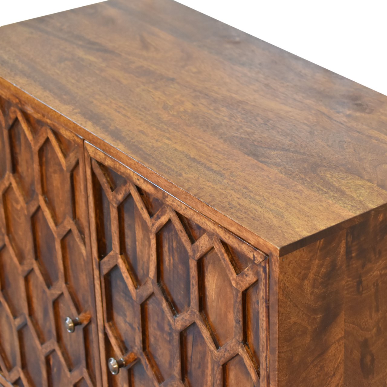 Amouri Carved 2 Door Cabinet - CasaFenix