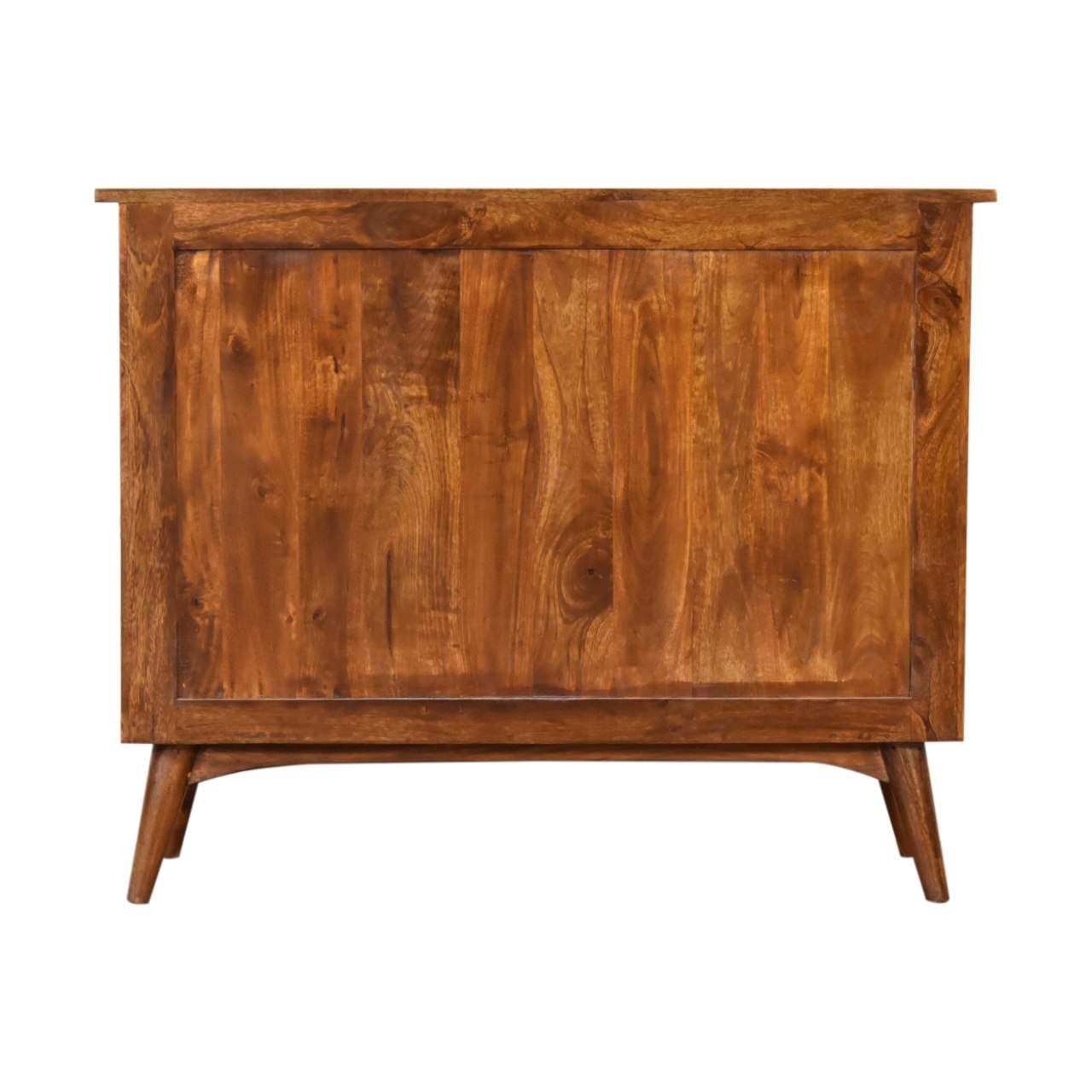 Chestnut Finish over Solid Wood 8 Drawer Chest Various Shaped Drawers - CasaFenix
