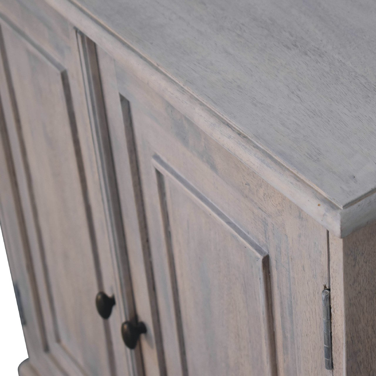 Acid Stone Wash 2 Door Cabinet made with Solid Mango Wood - CasaFenix