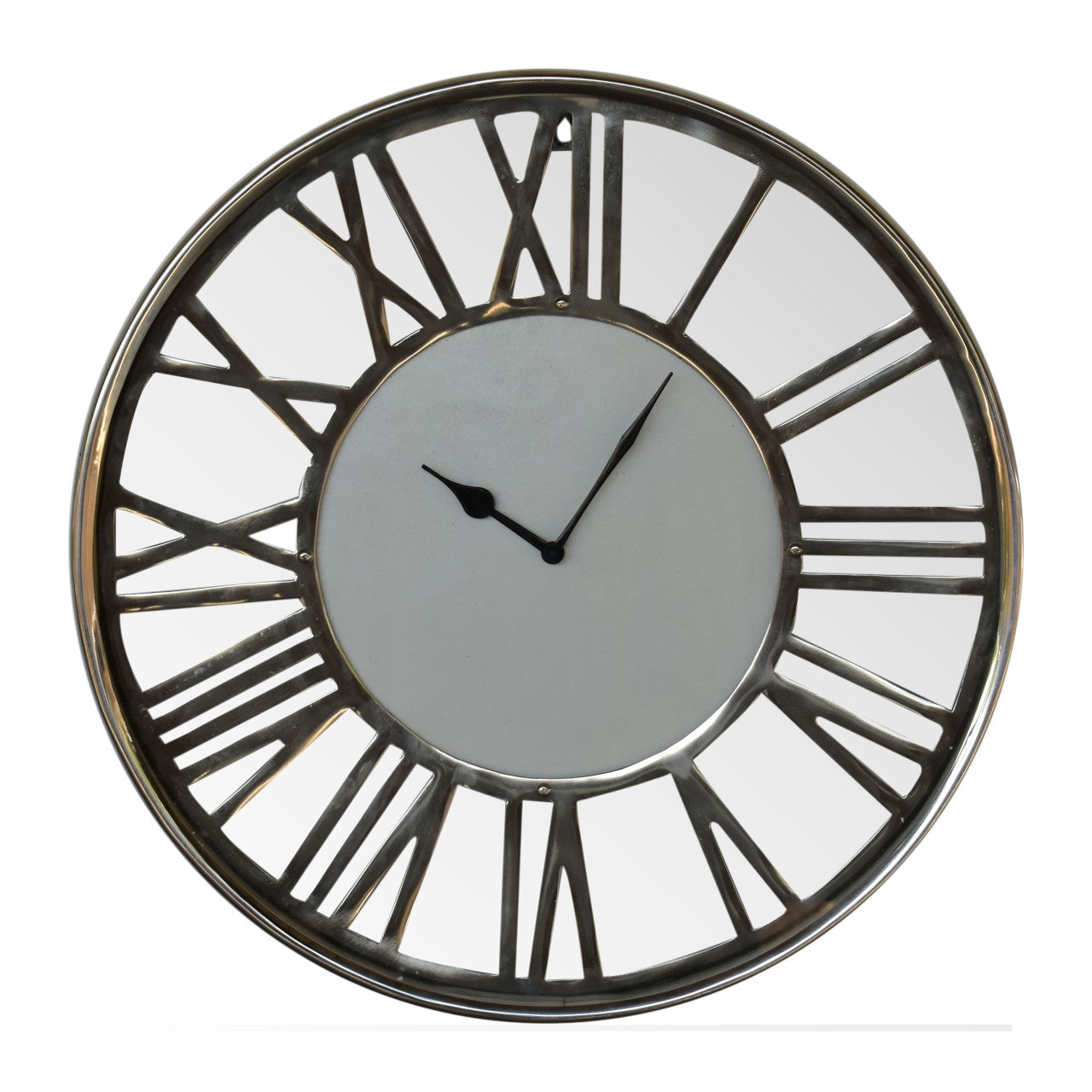 White and Chrome Wall Clock - CasaFenix