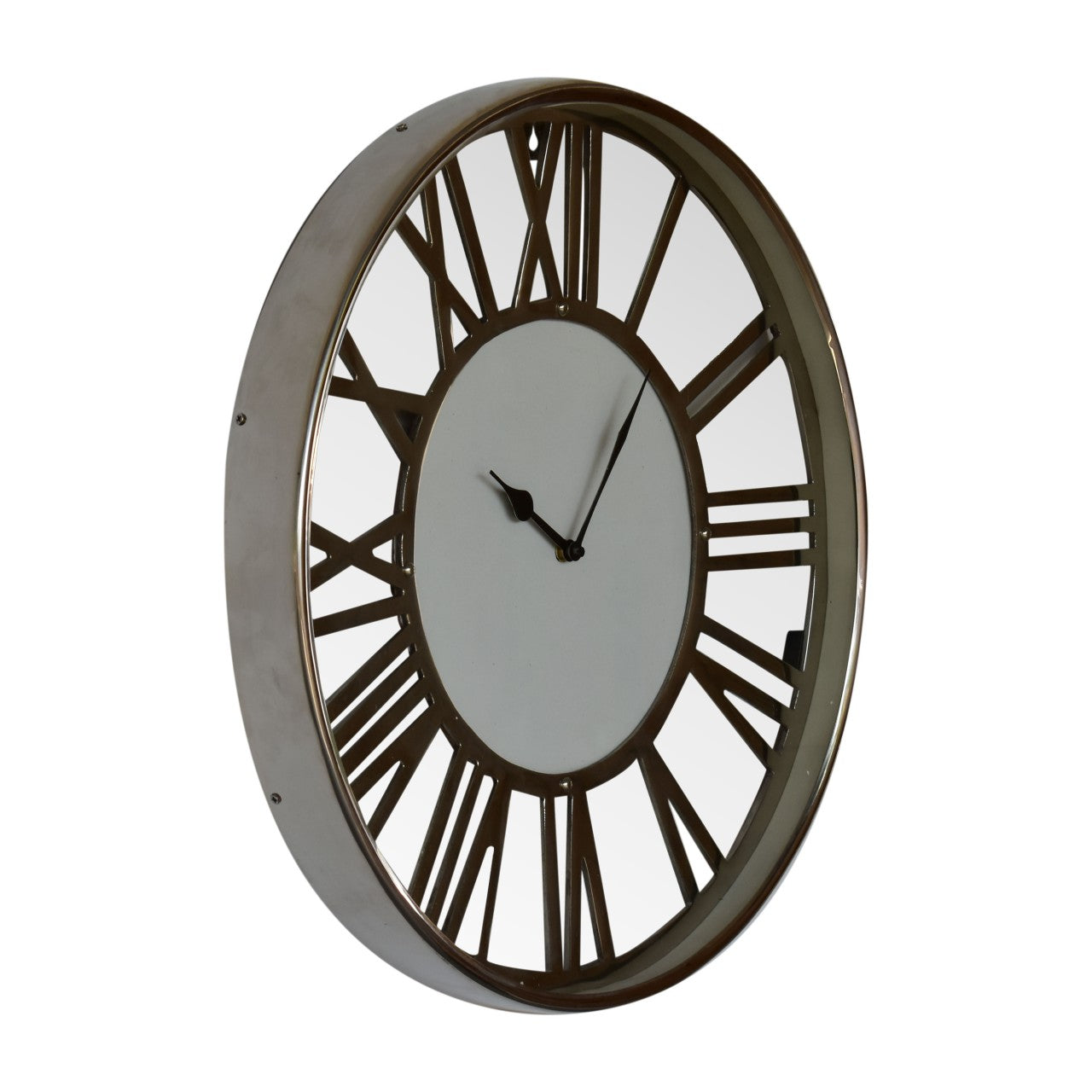 White and Chrome Wall Clock - CasaFenix