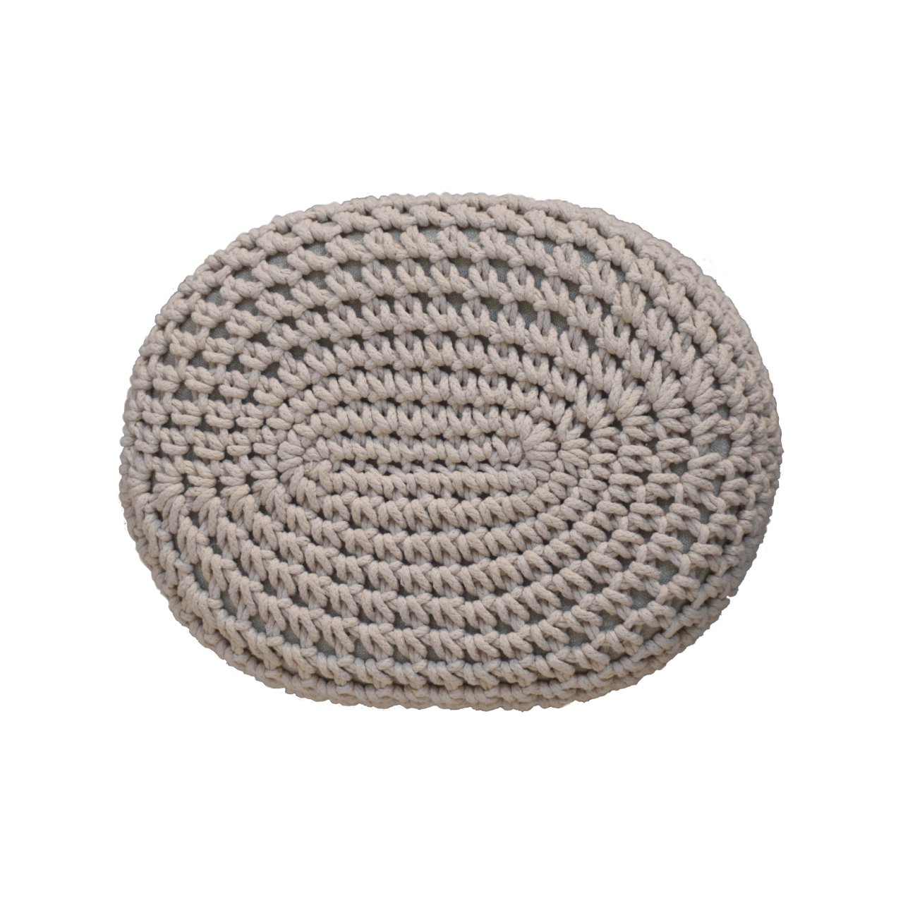 Keeva Beige Oblong Footstool - CasaFenix