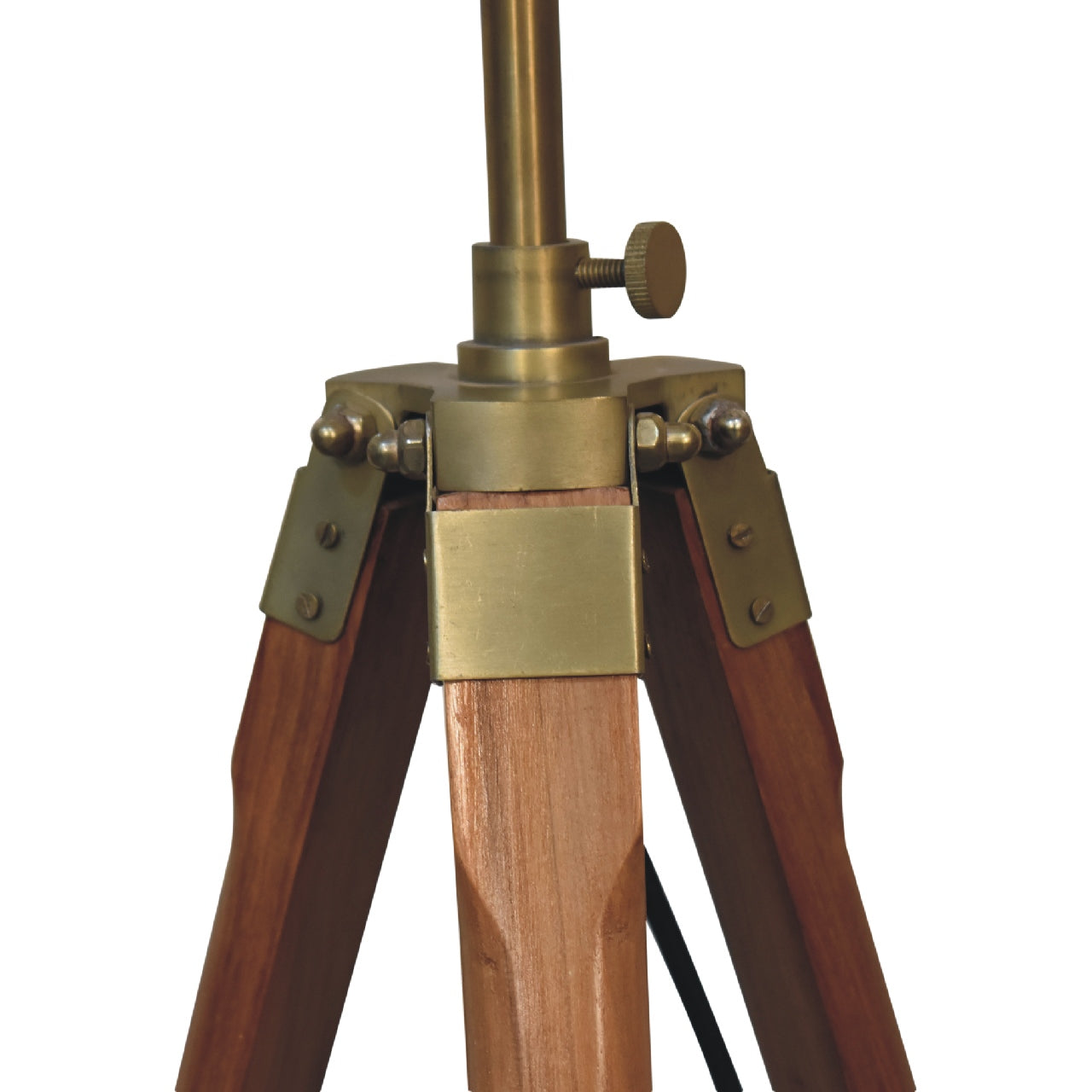 Fixed Brass Plated Tripod Floor Lamp - CasaFenix