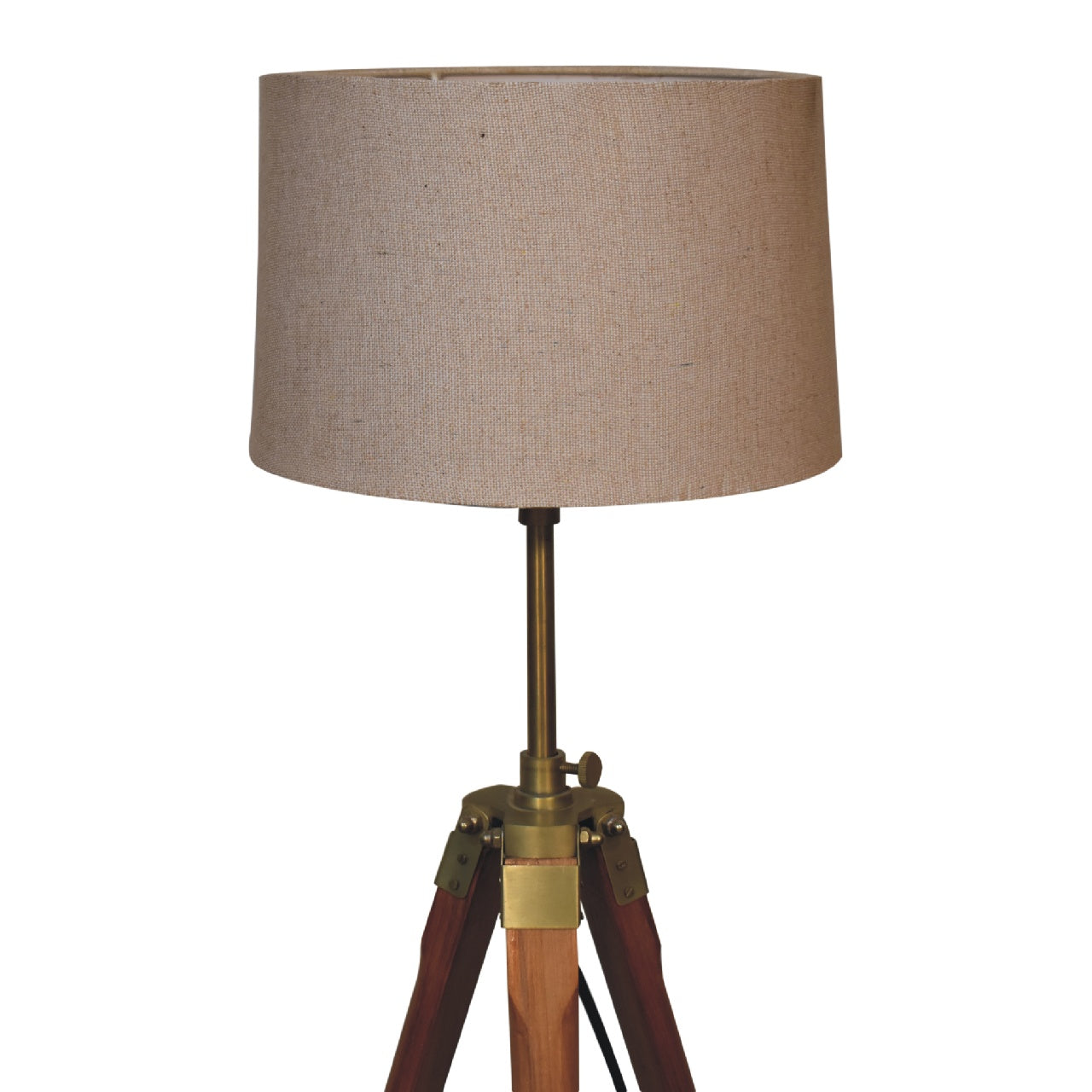 Fixed Brass Plated Tripod Floor Lamp - CasaFenix