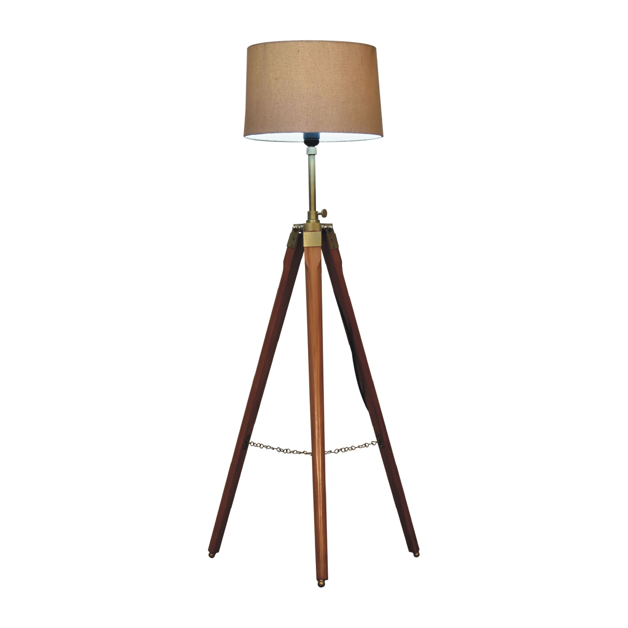 Fixed Brass Plated Tripod Floor Lamp - CasaFenix