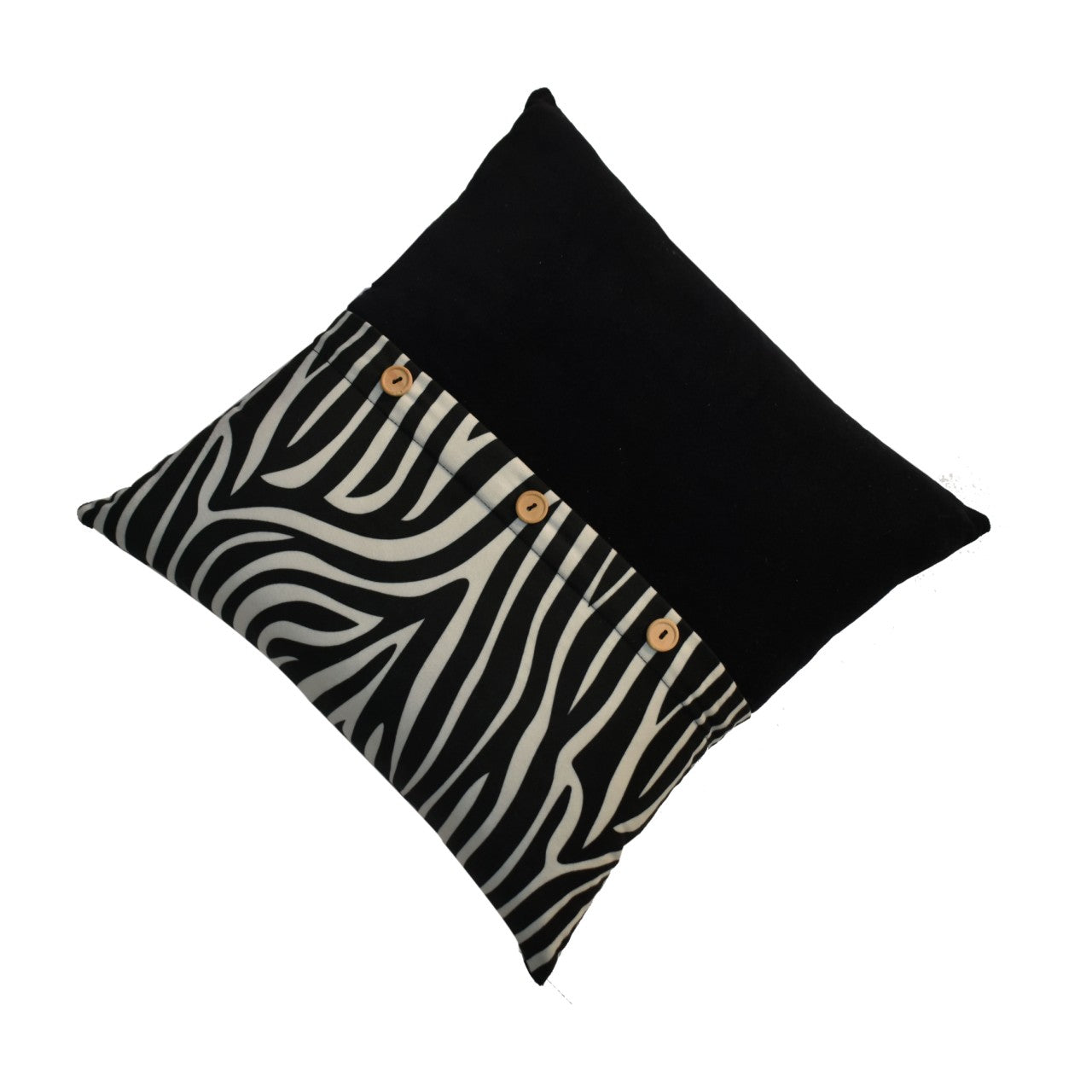 Quinn Cushion Set of 2 - White Tiger & Black Velvet - CasaFenix