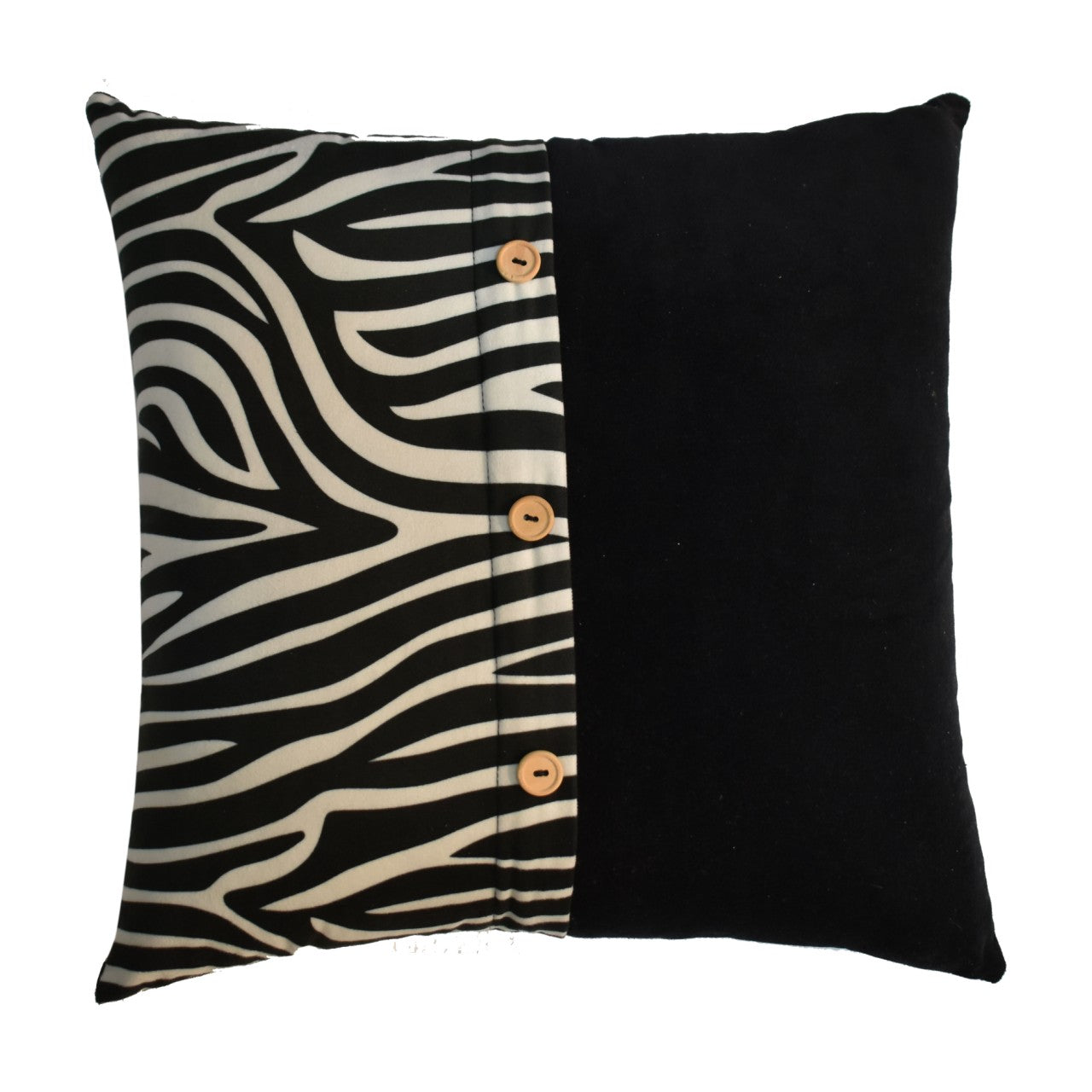 Quinn Cushion Set of 2 - White Tiger & Black Velvet - CasaFenix