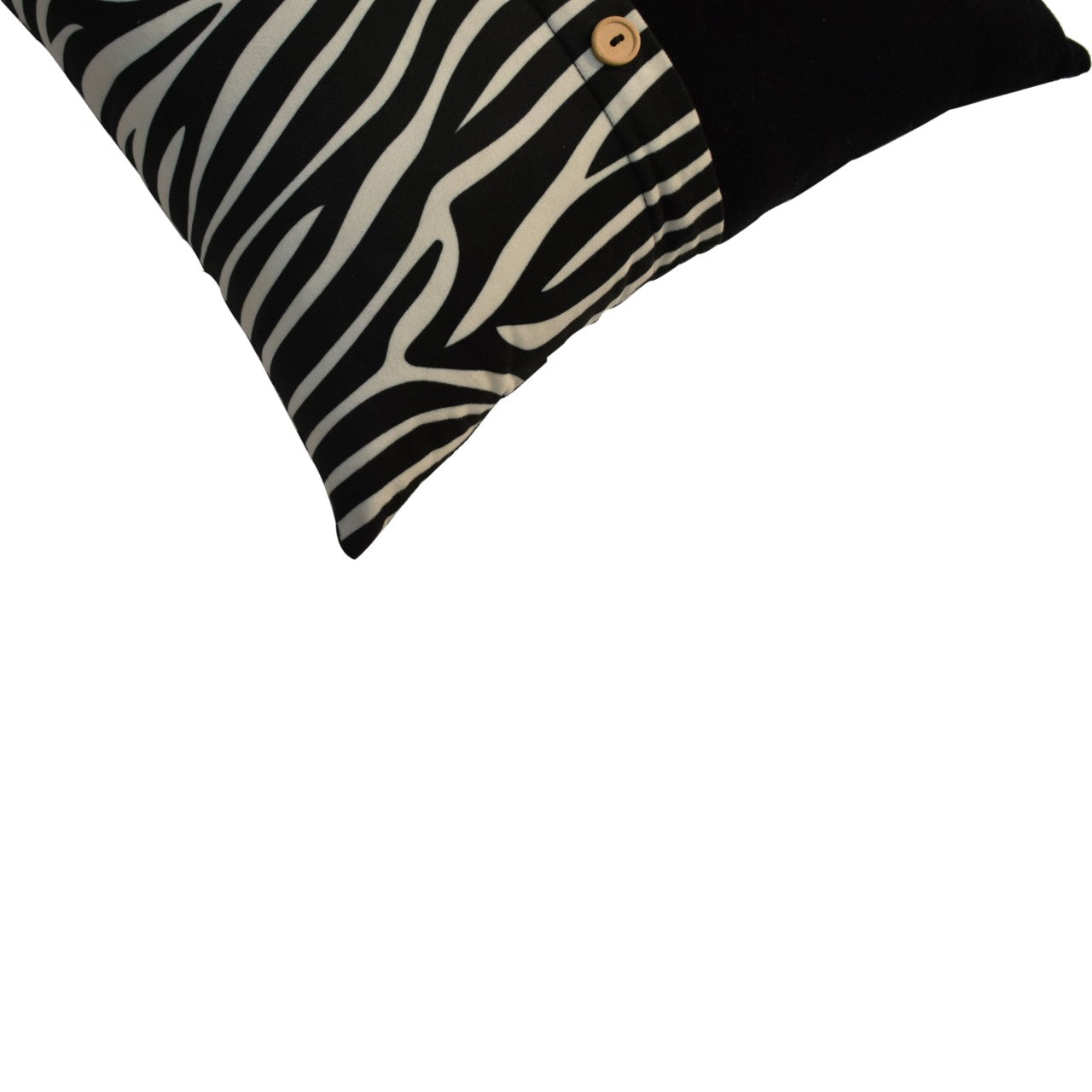 Quinn Cushion Set of 2 - White Tiger & Black Velvet - CasaFenix