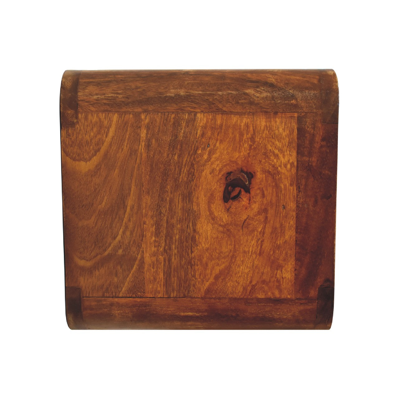 Mini Curved Chestnut Wall Mounted Nordic Bedside Chest - CasaFenix