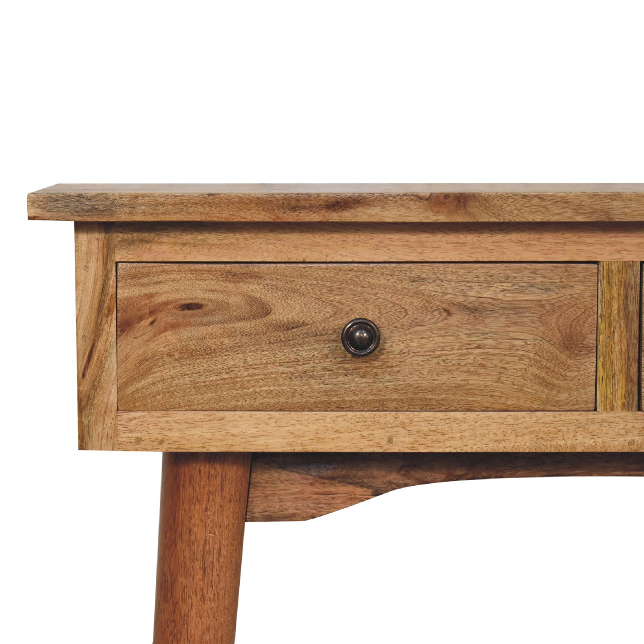 Mini Oak-ish Hallway Console Table 2 Drawer Nordic Design - CasaFenix