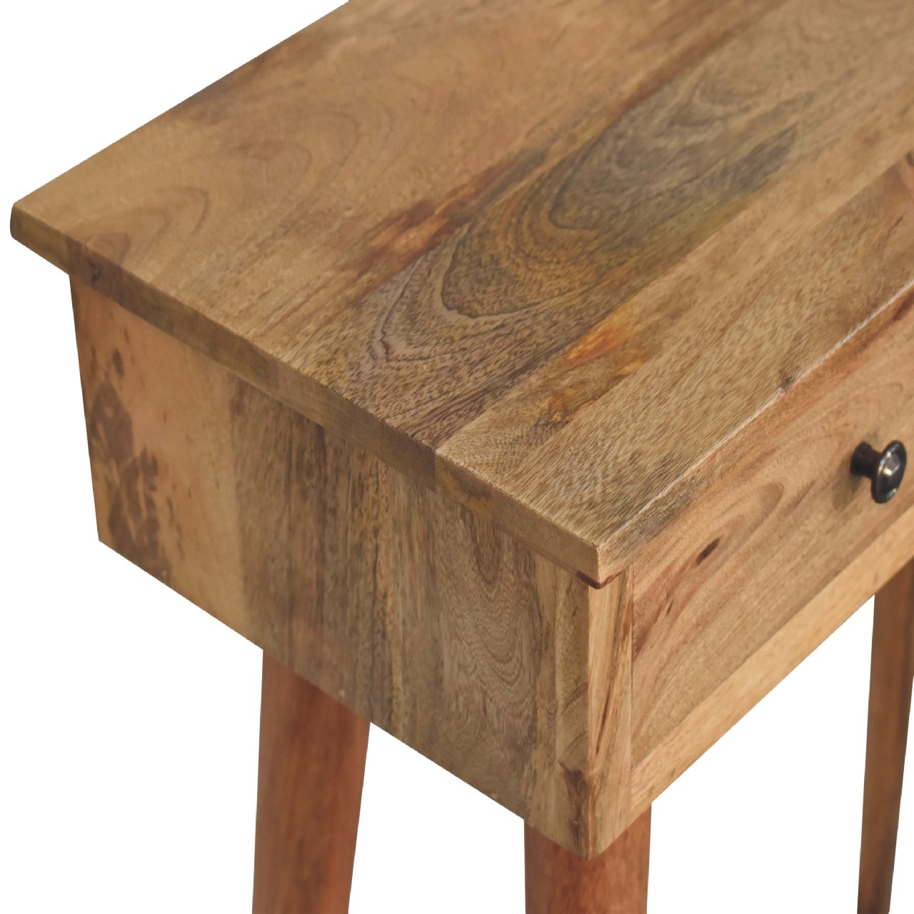 Mini Oak-ish Hallway Console Table 2 Drawer Nordic Design - CasaFenix