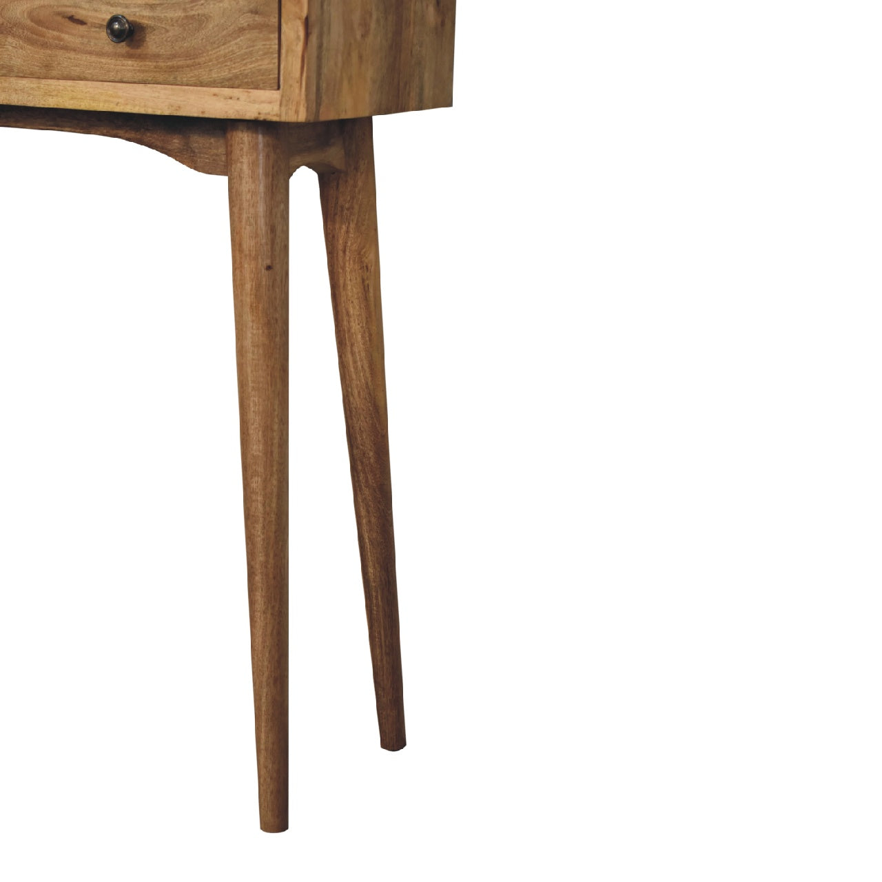 Mini Oak-ish Hallway Console Table 2 Drawer Nordic Design - CasaFenix
