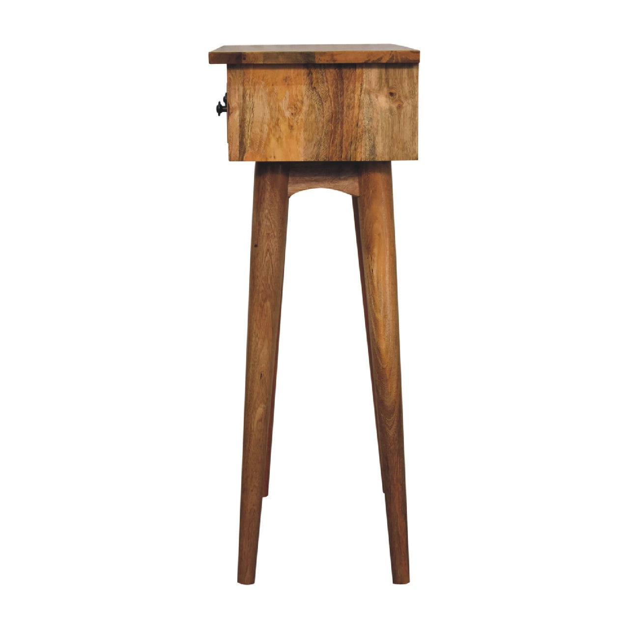 Mini Oak-ish Hallway Console Table 2 Drawer Nordic Design - CasaFenix