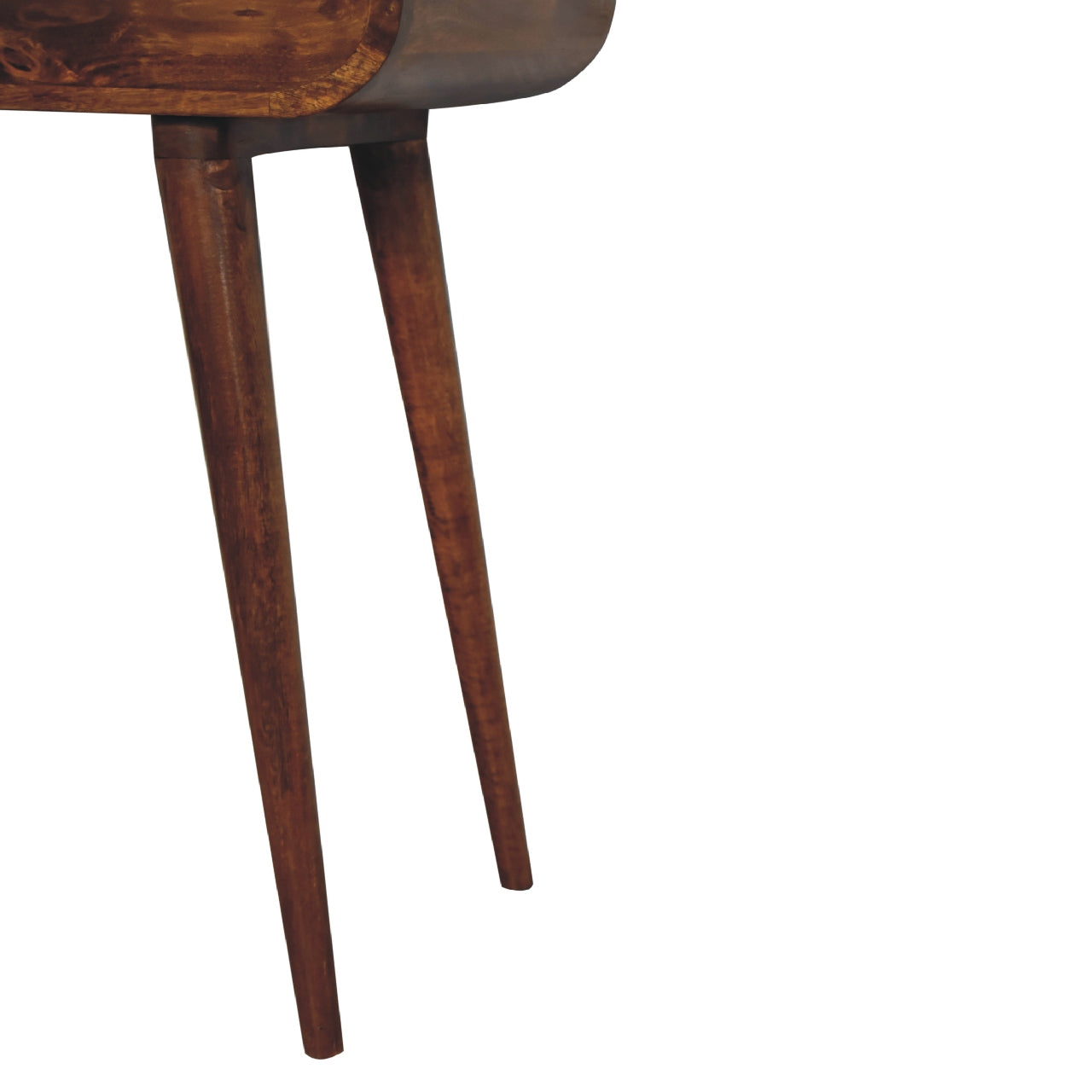 Mini Chestnut Dressing Table with Foldable Mirror - CasaFenix