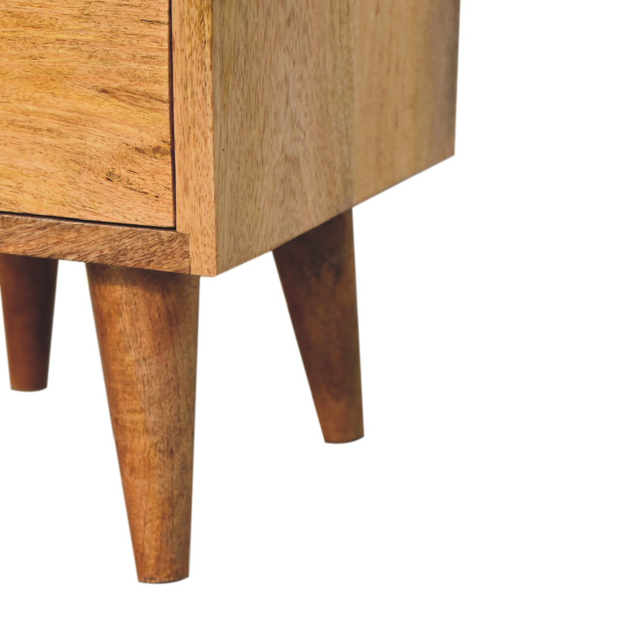 Mini Classic Multi Oak-ish 2 Drawer Bedside Table - CasaFenix