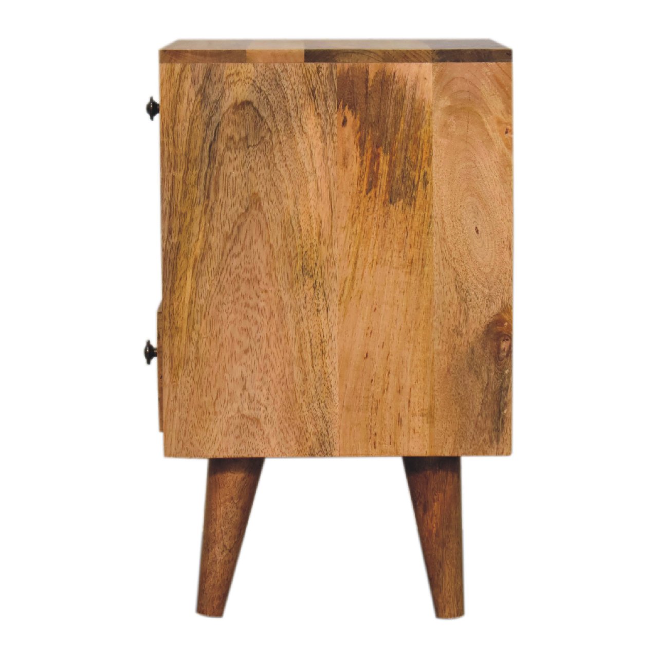 Mini Classic Multi Oak-ish 2 Drawer Bedside Table - CasaFenix