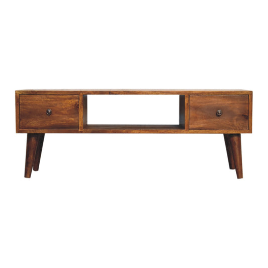 Classic Chestnut 2 Drawer Coffee Table - CasaFenix