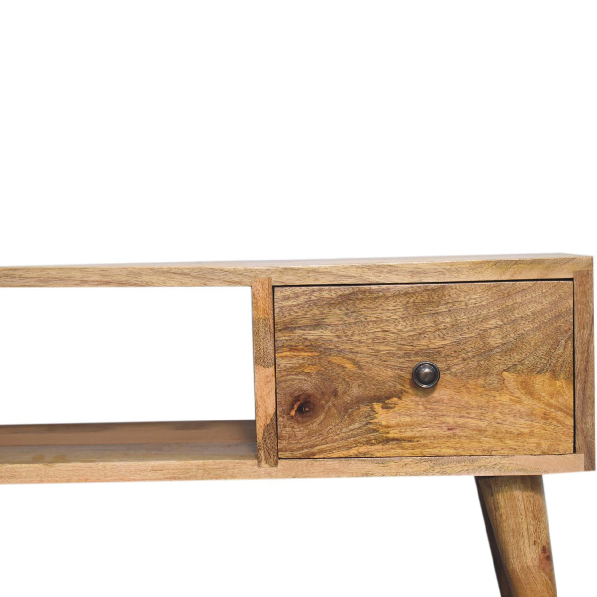 Classic Oak-ish 2 Drawer Coffee Table Solid Mango Wood - CasaFenix