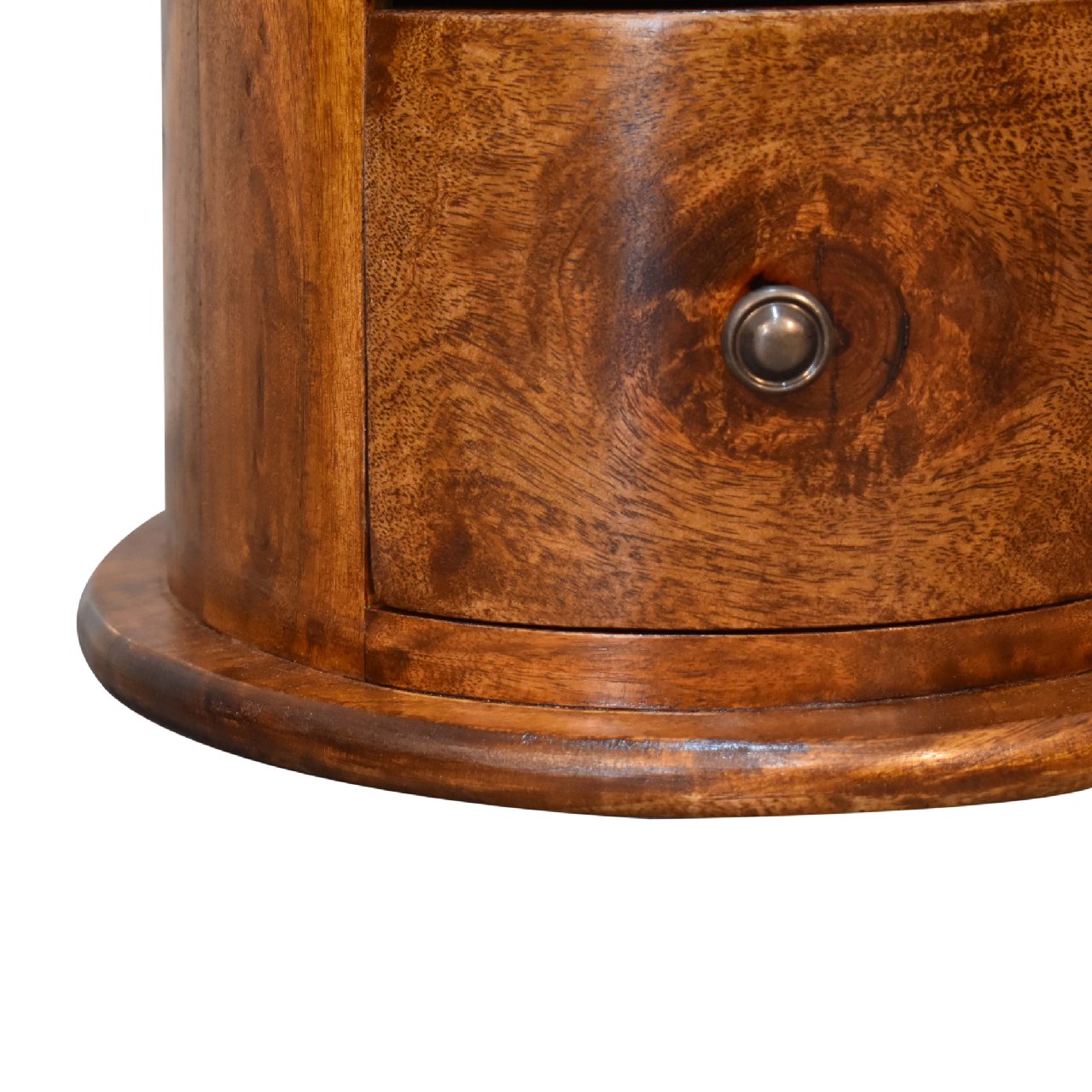 Mini Chestnut 3 Drawer Drum Chest - CasaFenix