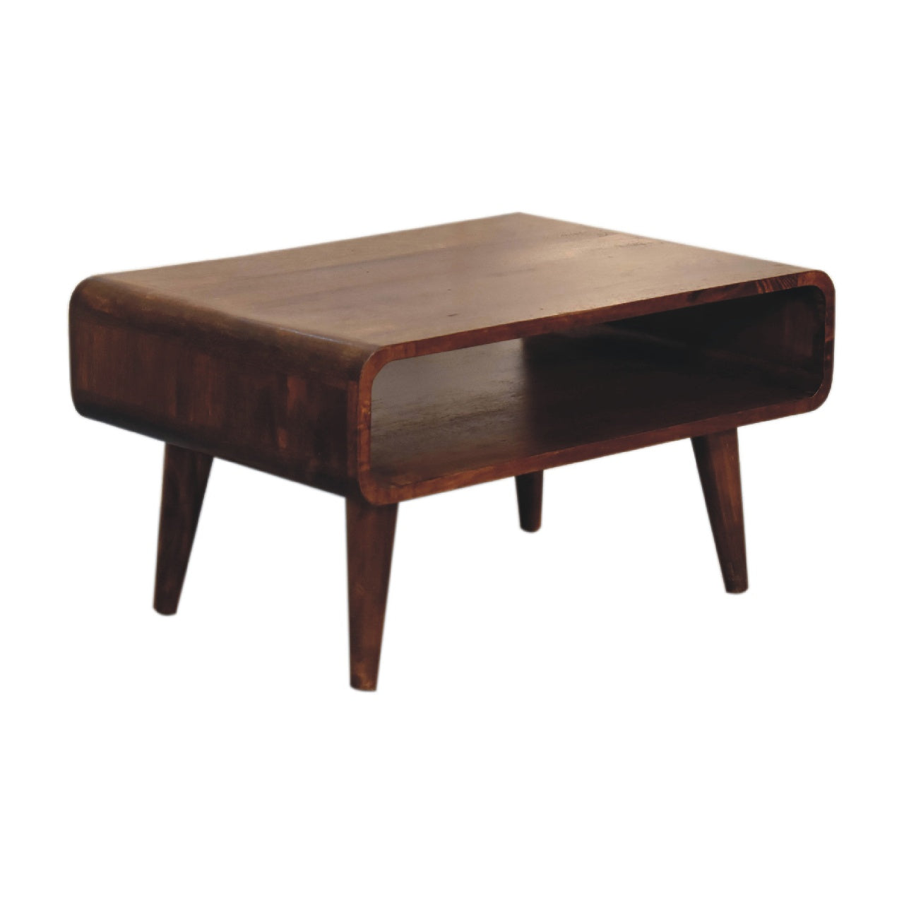 Open Chestnut Finish  Media Unit - CasaFenix