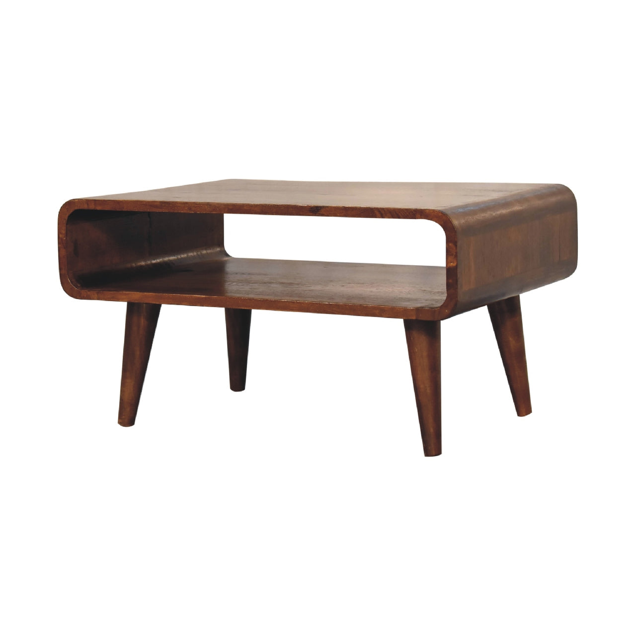 Open Chestnut Finish  Media Unit - CasaFenix
