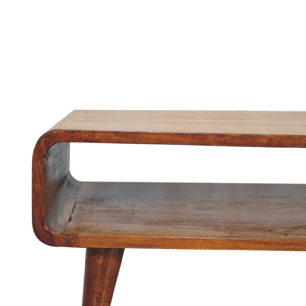 Open Chestnut Finish  Media Unit - CasaFenix
