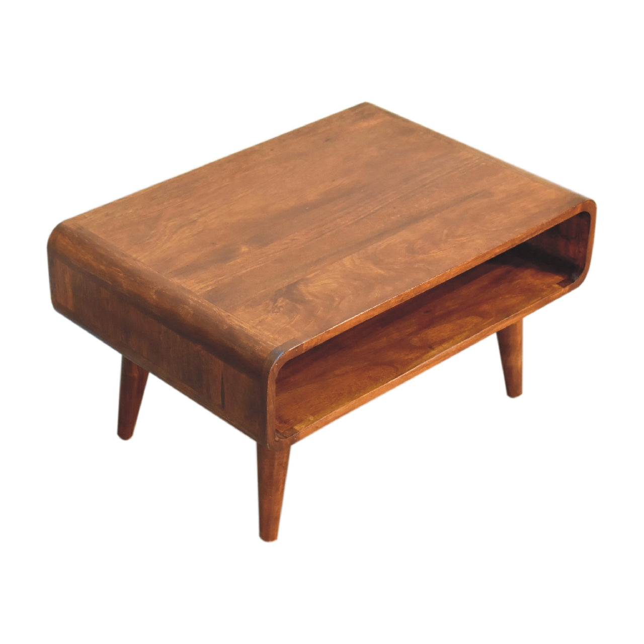 Open Chestnut Finish  Media Unit - CasaFenix
